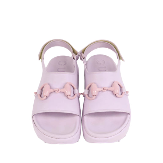 Gucci Sandals Rubber Sling Back Purple 38