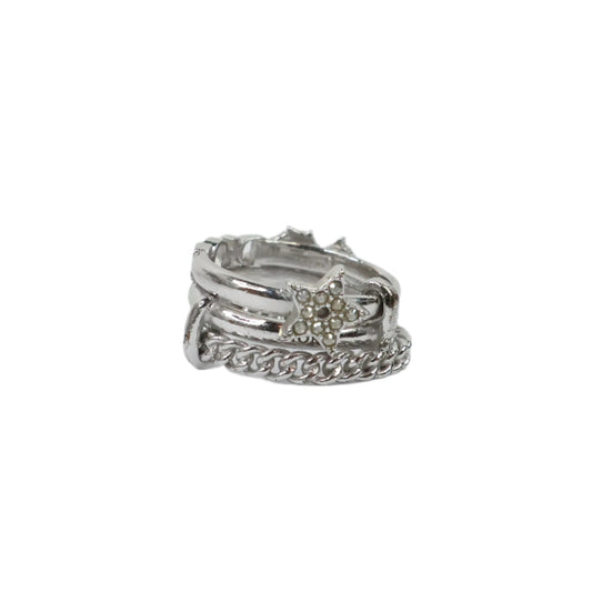 Christian Dior Ring Silver Triple Ring