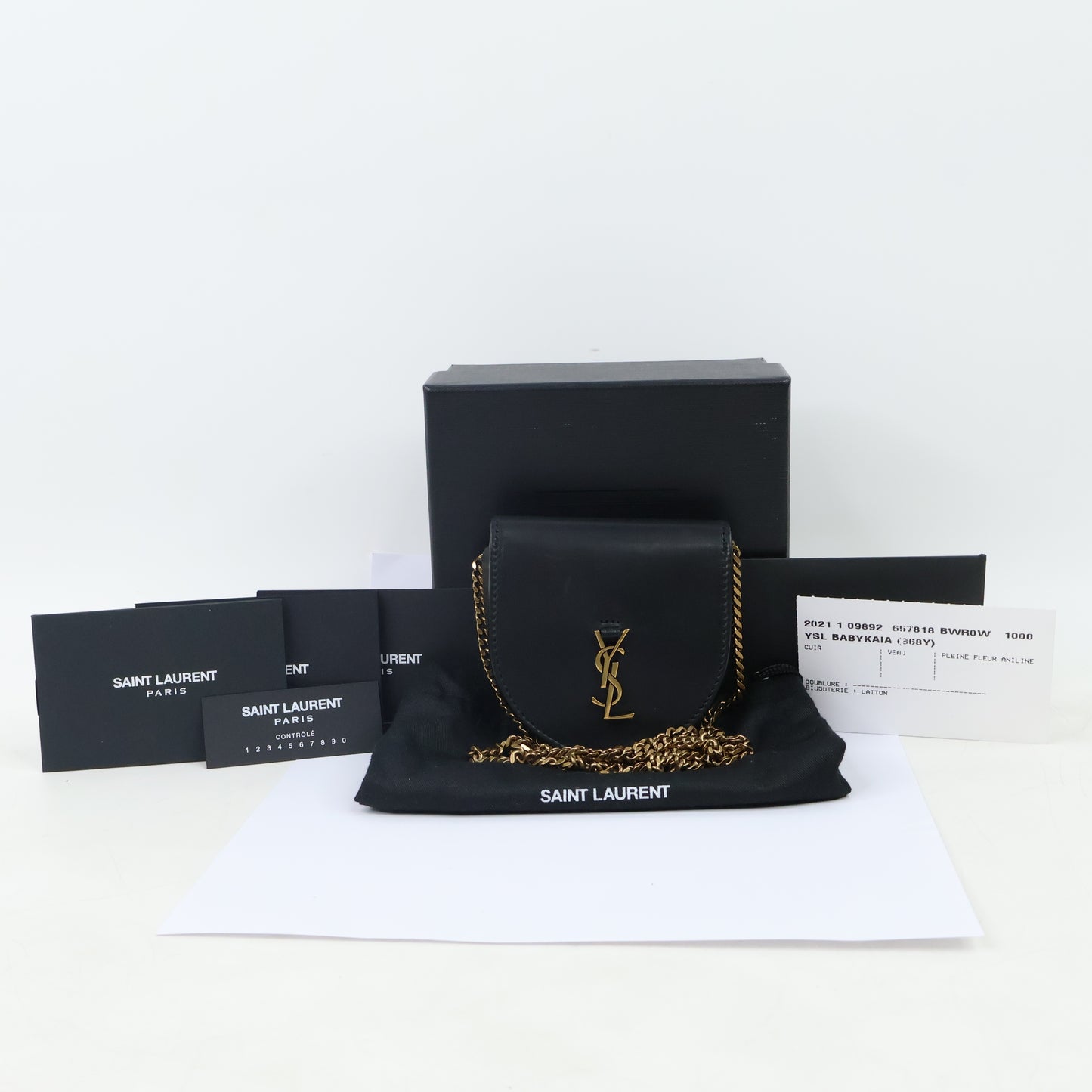 Saint Laurent Coin Purse Strap Black