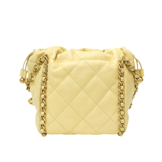 Chanel Bucket Bag Light Yellow GHW
