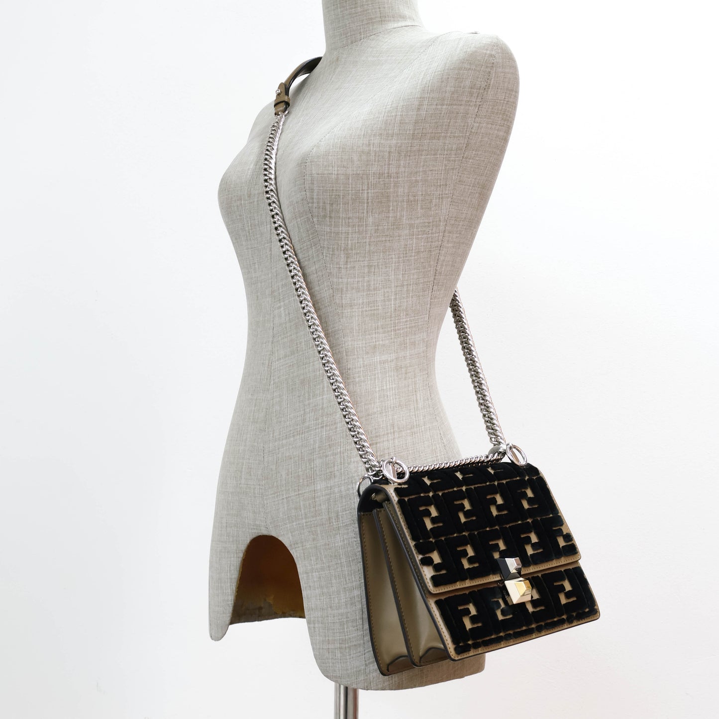 Fendi Kan I Zucca Flocked Chin