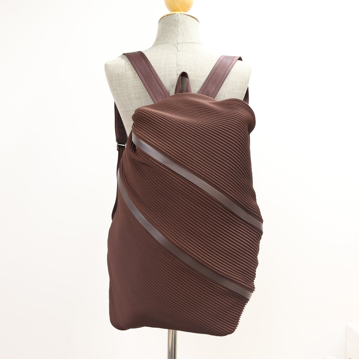 Pleats Please Backpack Brown