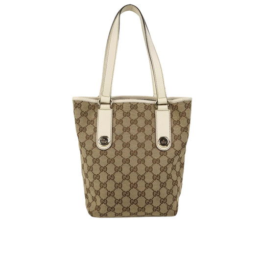 Gucci GG Supreme Monogram Tote White