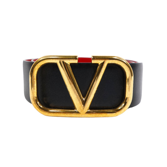 Valentino Belt Black Red