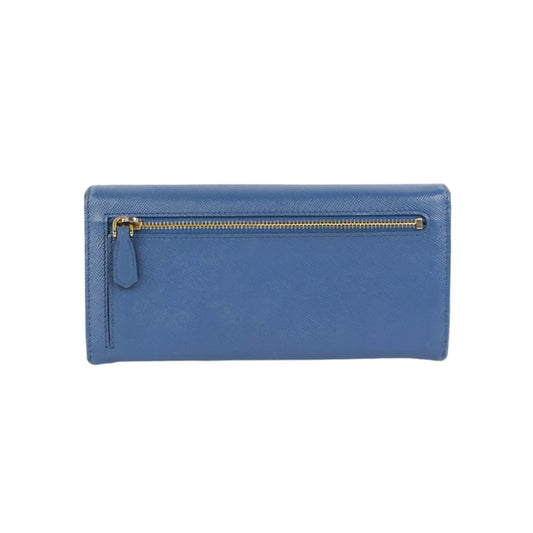 Prada Wallet Blue Leather