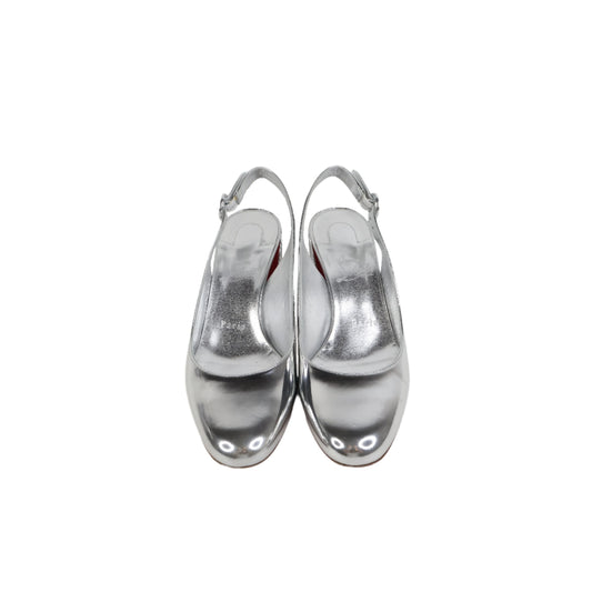 Christian Louboutin So Jane Metallic Silver 38