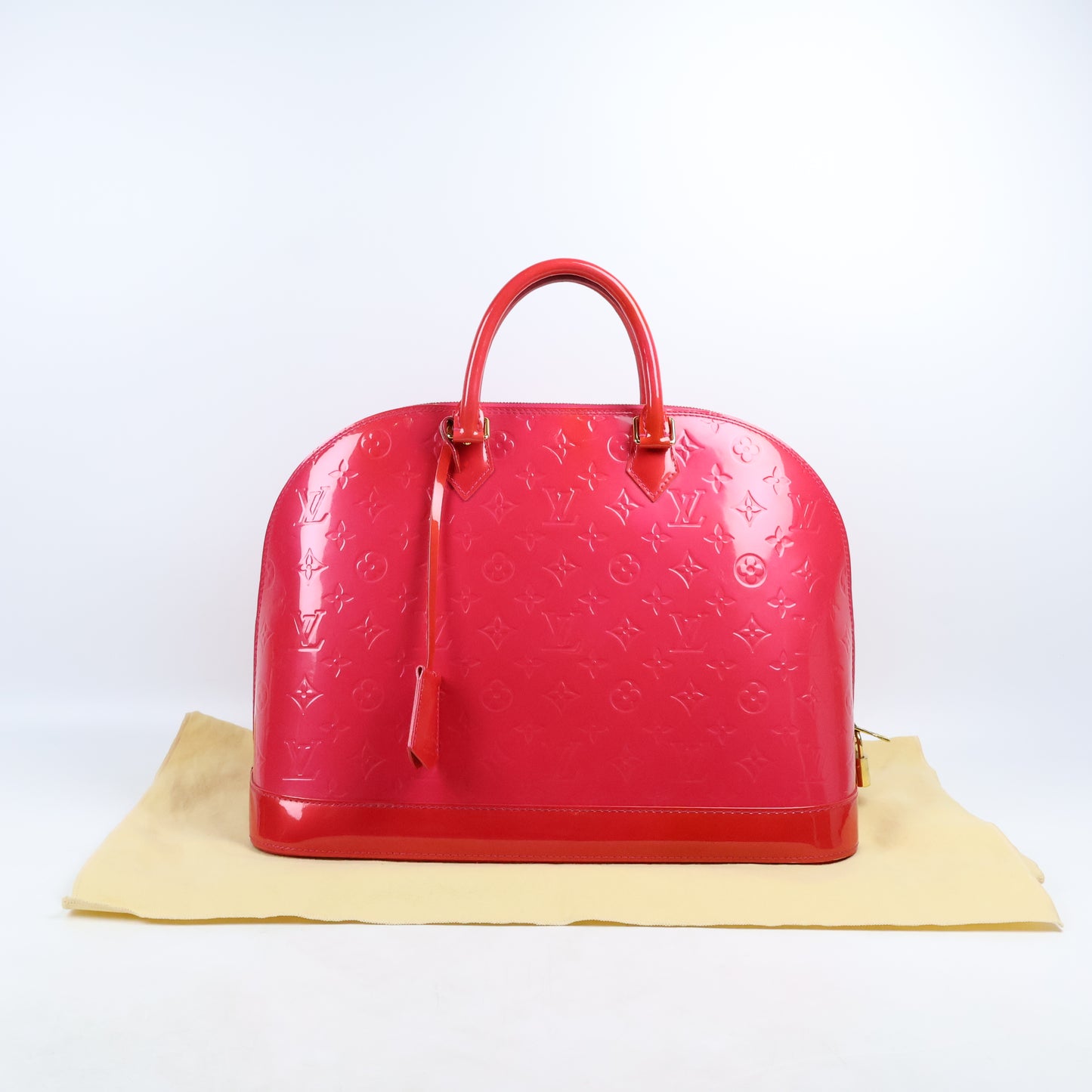 Louis Vuitton Alma GM Monogram Vernis Rose Pop
