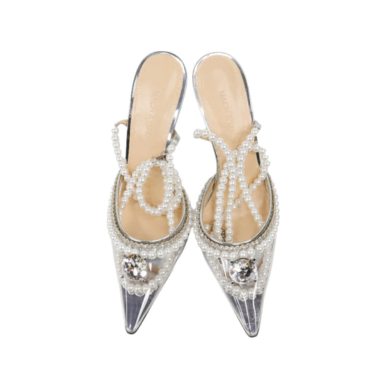 Mach & Mach Heels Clear Crystal Pearl 38