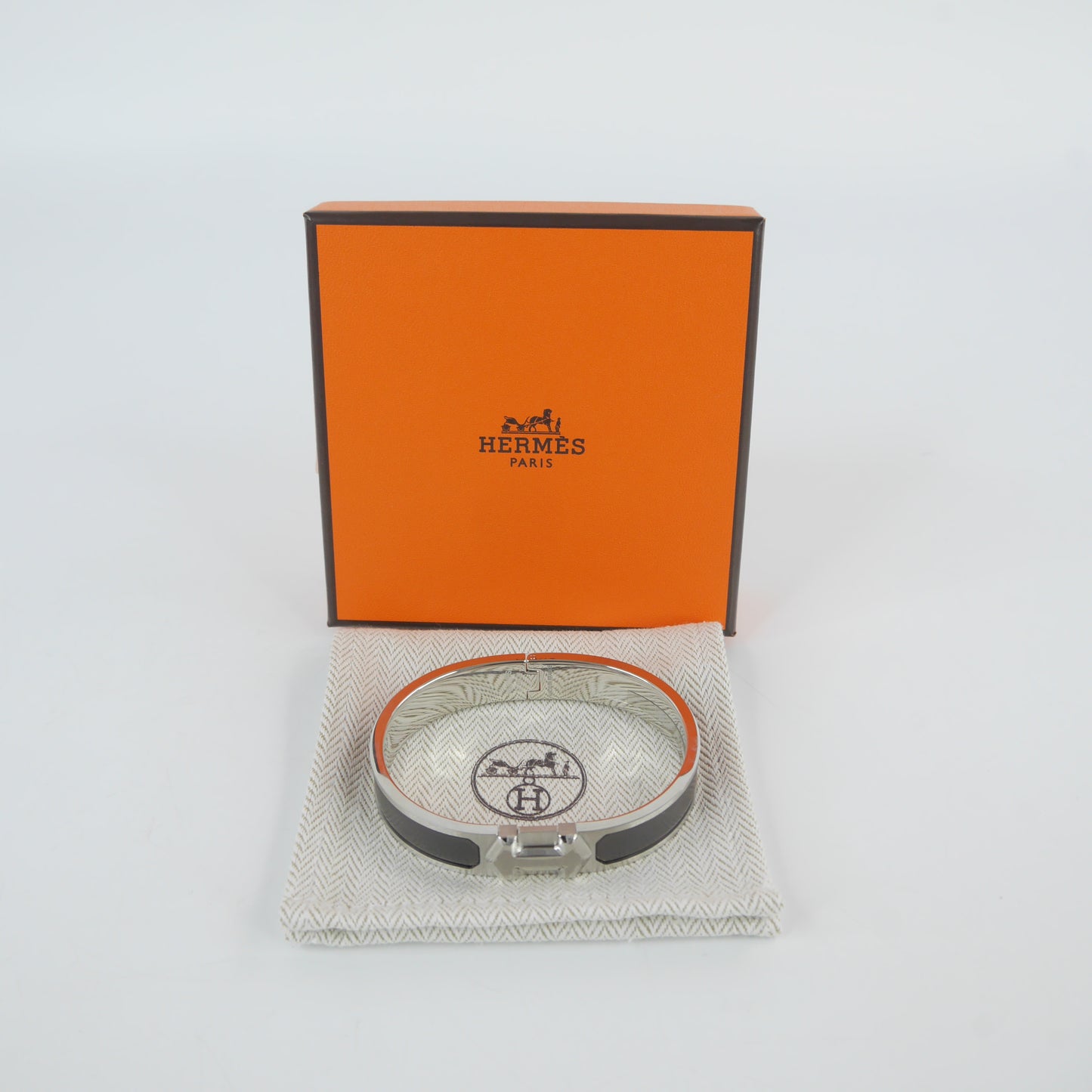 Hermes Super H Bracelet Etain PHW