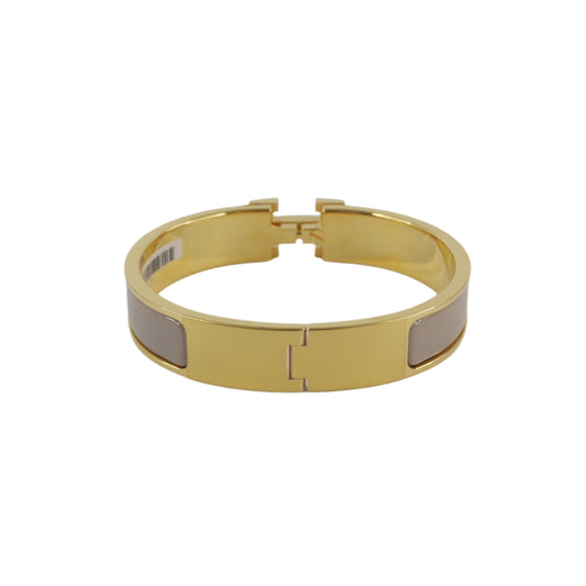 Hermes Clic H Bracelet Marron Glace GHW