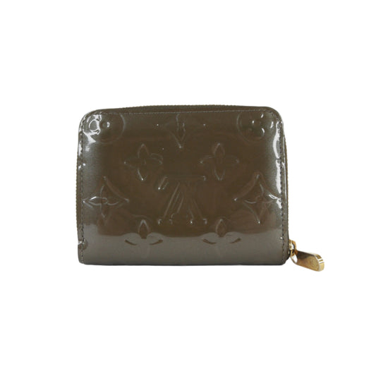Louis Vuitton Coin Purse Zippy Vernis Grey