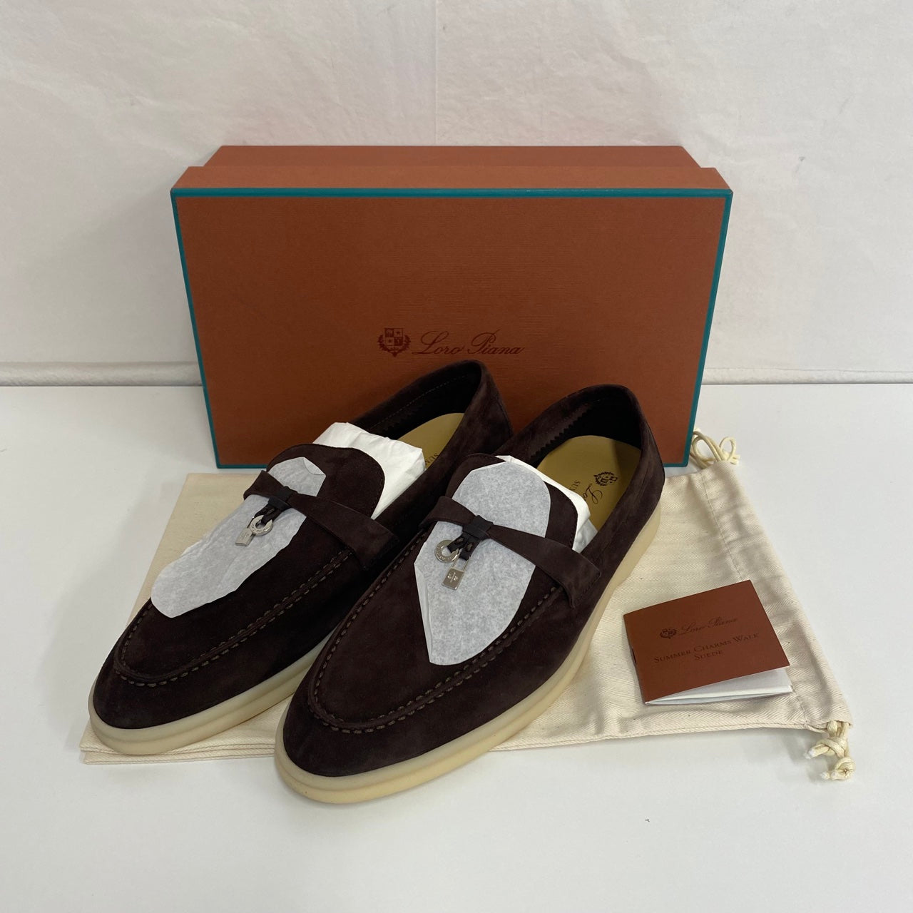 Loro Piana Loafers Brown Suede 40