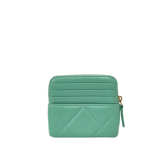 Chanel 19 Square Zip Card Holder Wallet