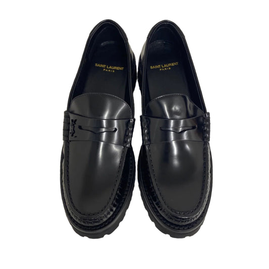 Saint Laurent Loafers Black Patent 37.5