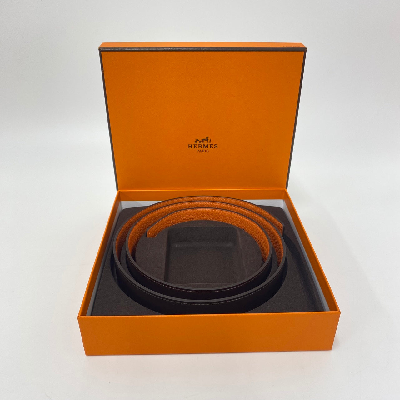 Hermes Belt Orange Brown