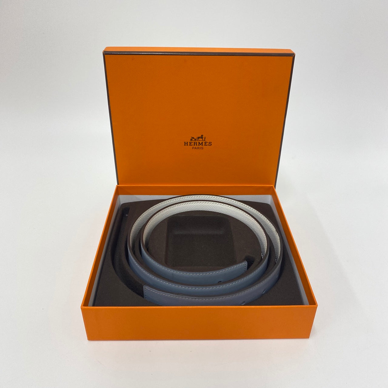 Hermes Belt Grey White