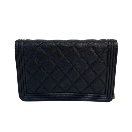 Chanel Boy Wallet on Chain Black Caviar