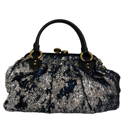 Marc Jacobs Stamp Medium Sequins Silver Blue