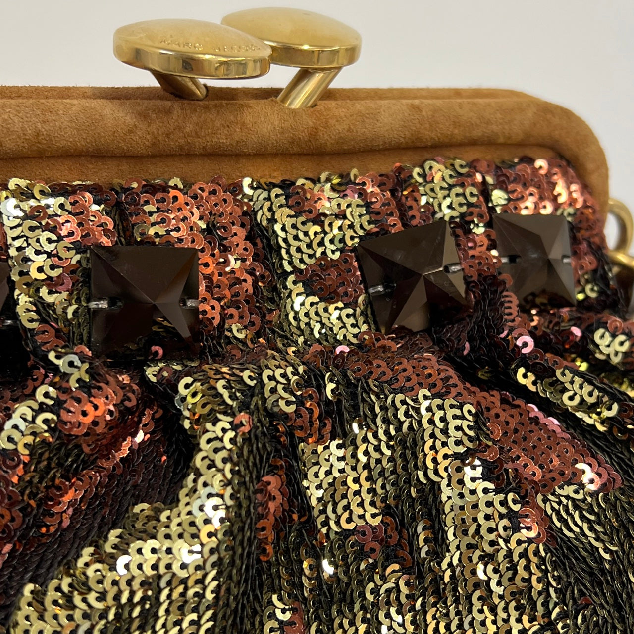 Marc Jacobs Stamp Small Sequins Gold Pink