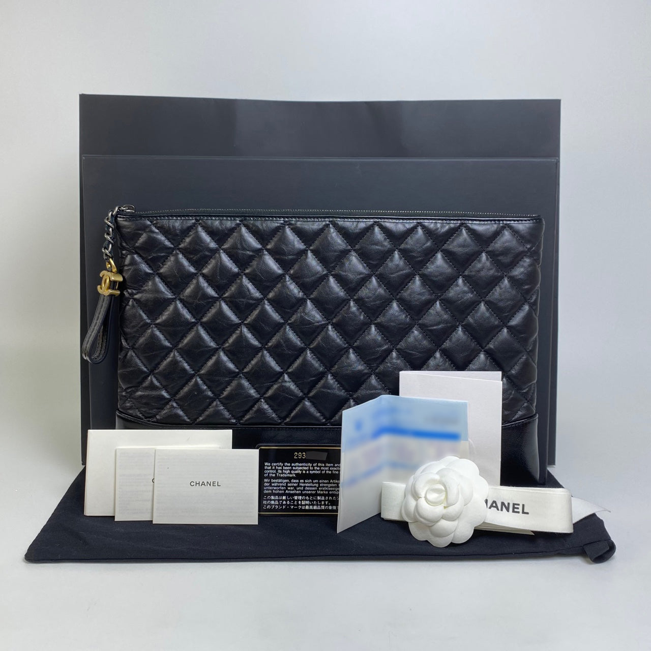 Chanel Gabrielle Pouch Zip Black