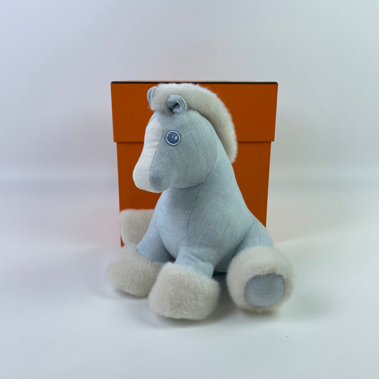 Hermes Baby Hermy Plush Blue Glacier