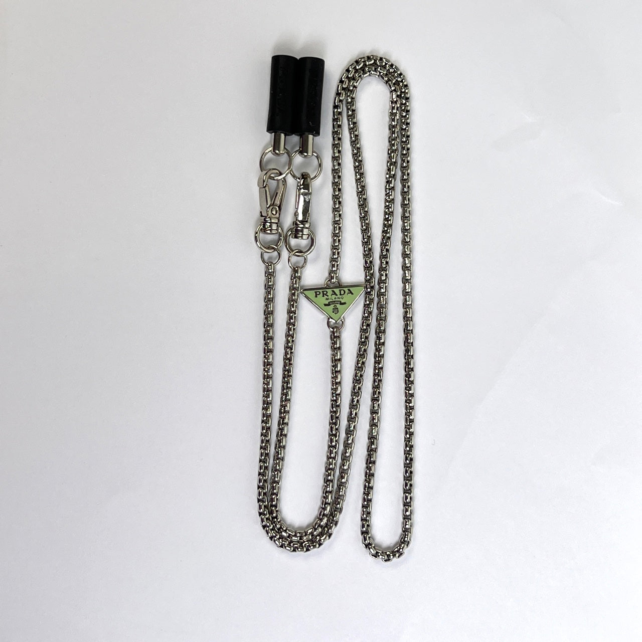 Prada Air pod Chain Logo Triangle Green