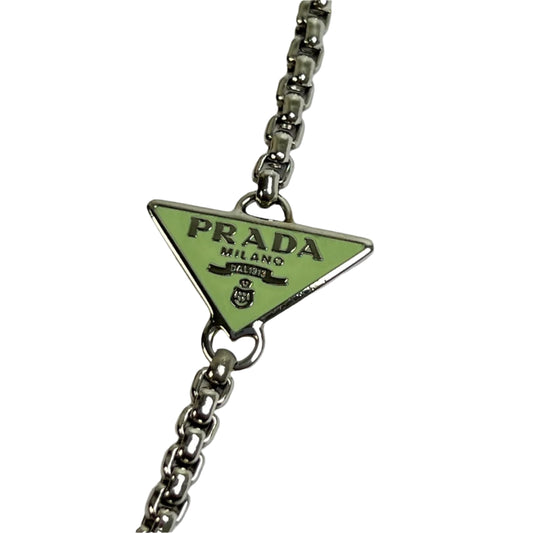 Prada Air pod Chain Logo Triangle Green