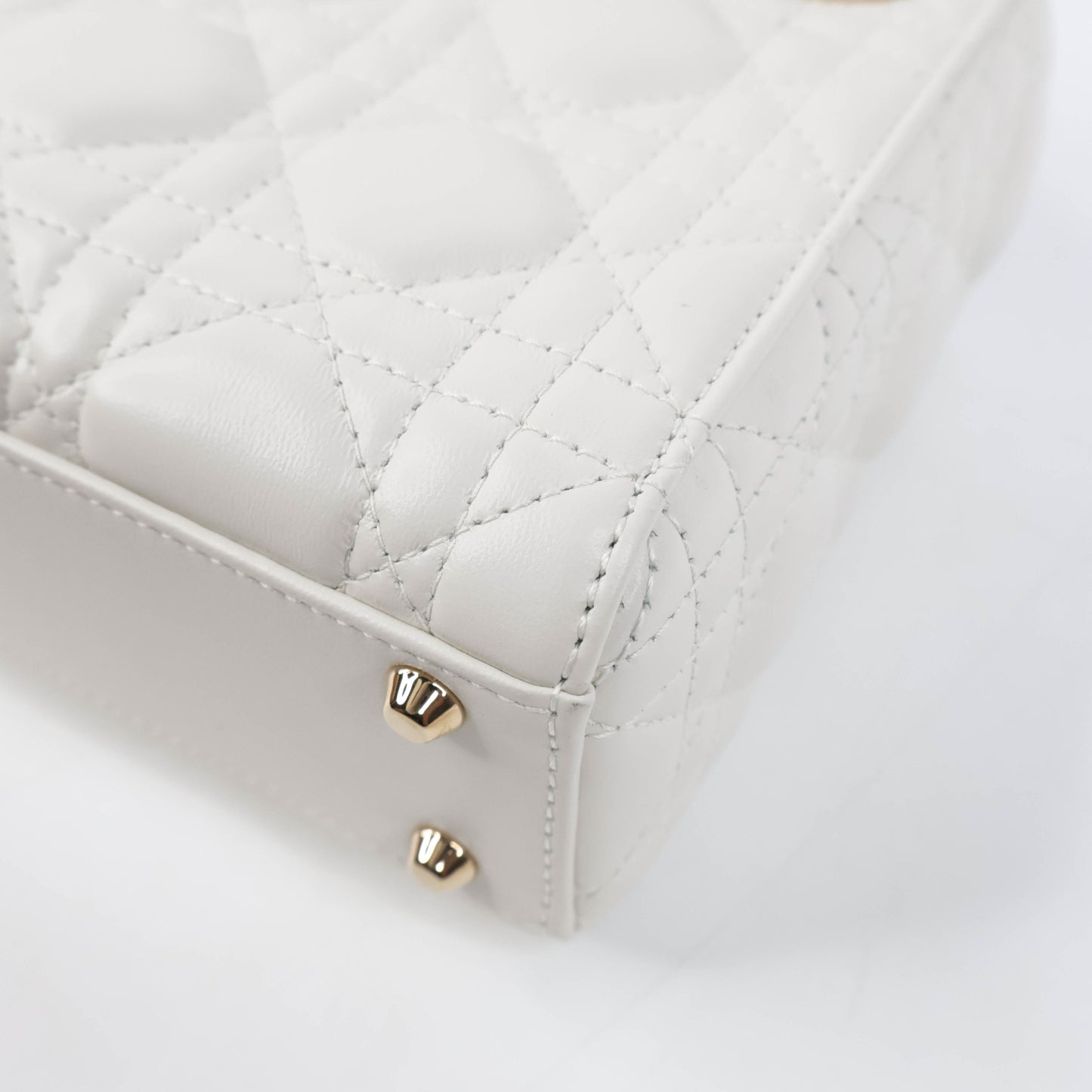 Dior Mini Lady Dior Bag White Cannage Lambskin