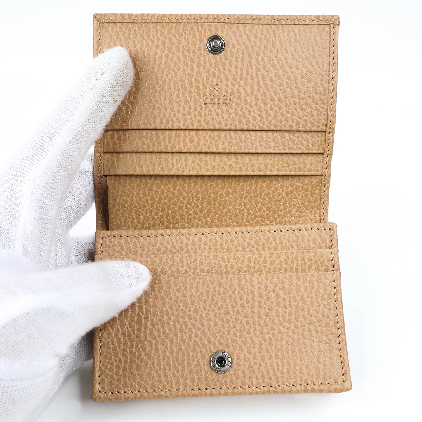 Gucci Marmont Compact Wallet Beige