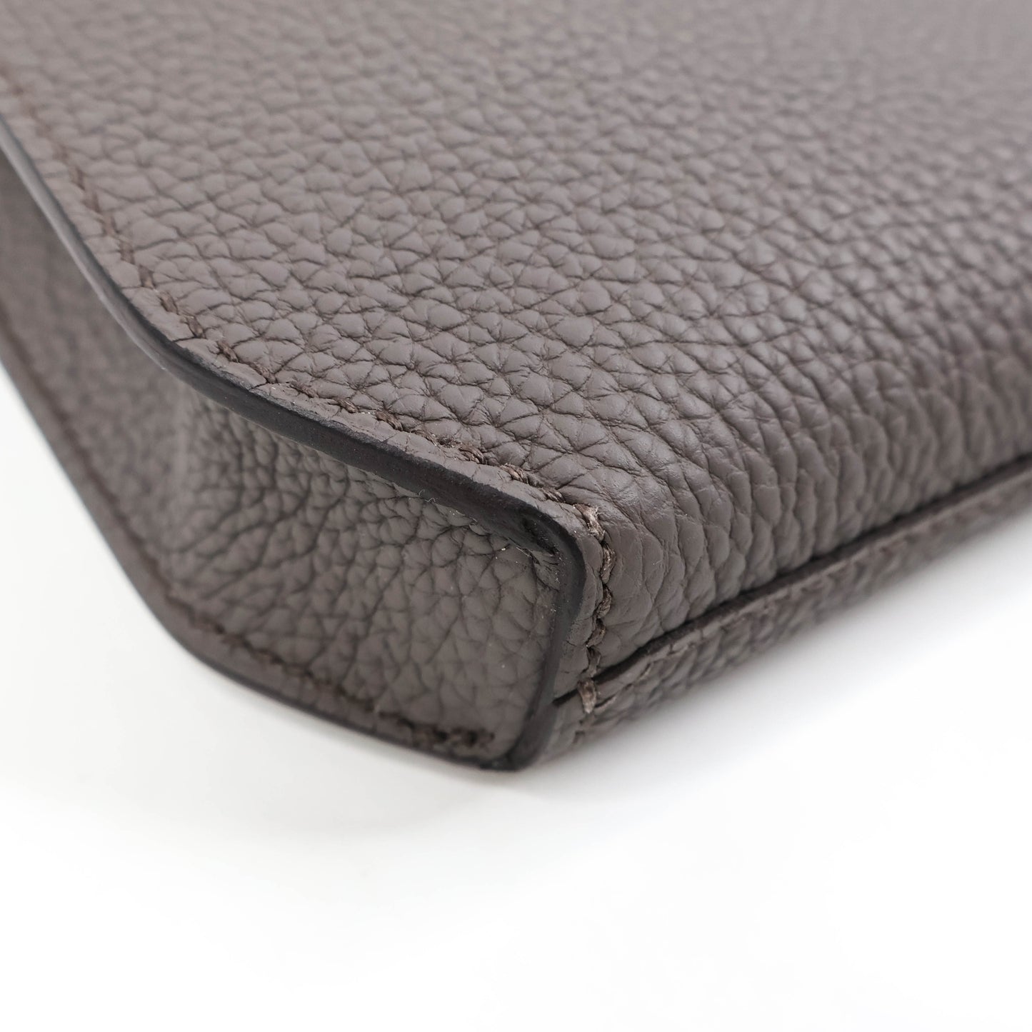 Hermes Kelly Depechs 25 Pouch Etain Togo PHW