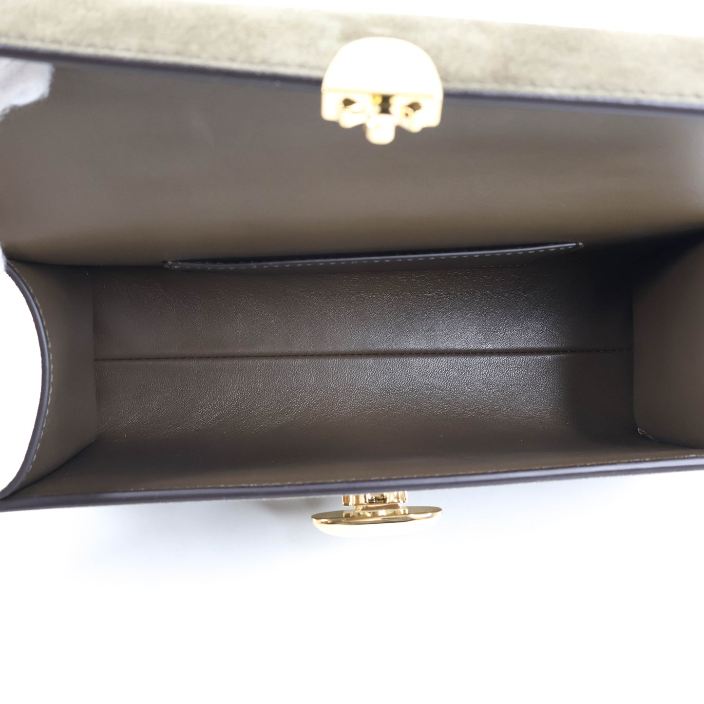 Savette Symmetry Pochette Brown Suede