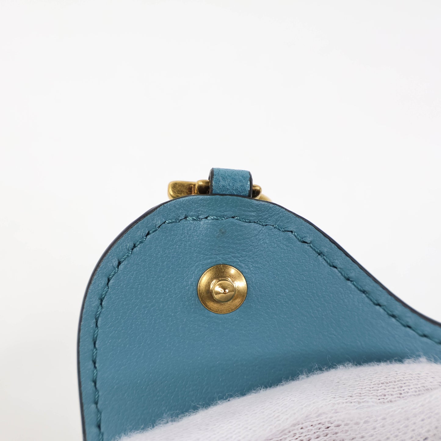 Christian Dior Saddle Card Holder Blue