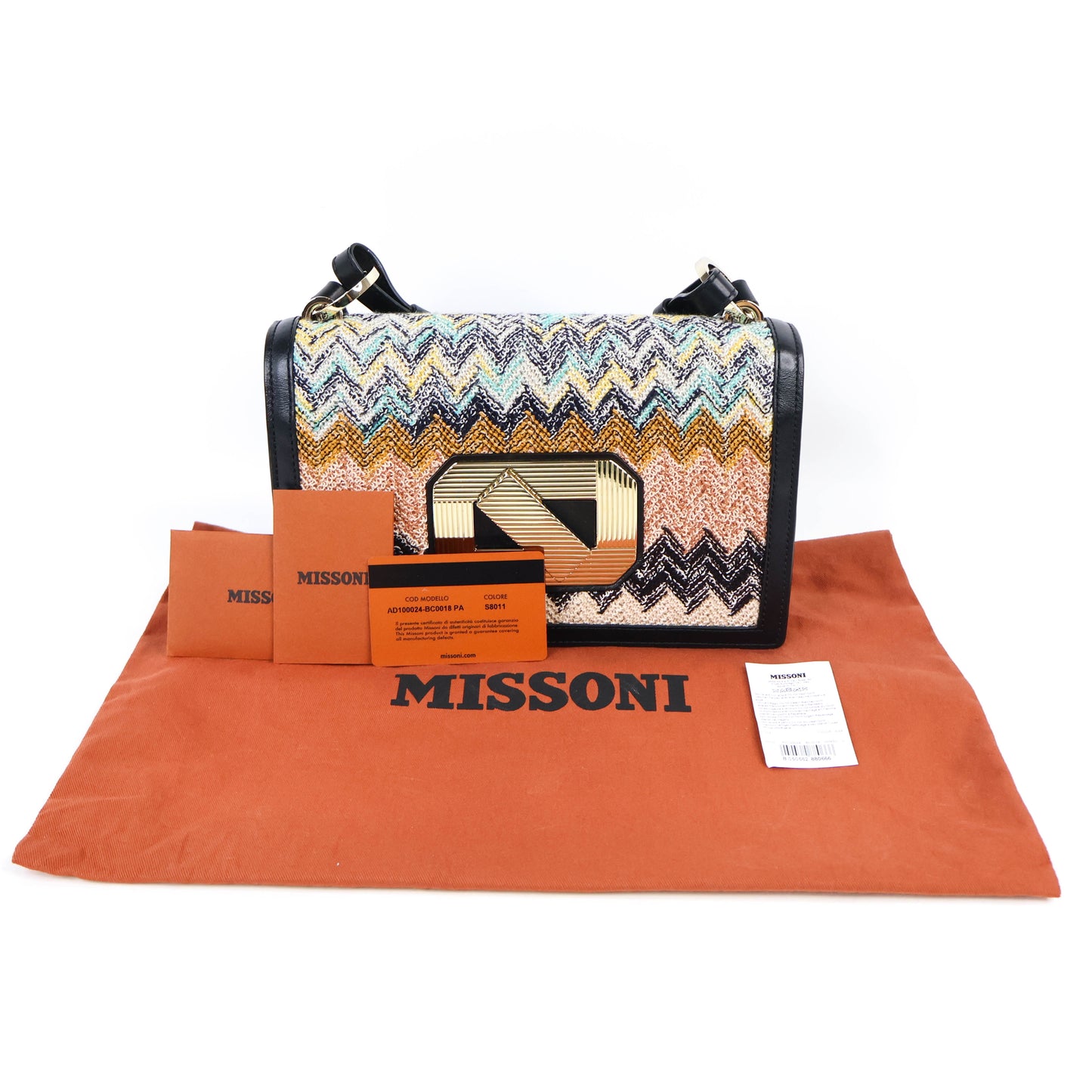 Missoni Flap Bag Crochet Knit/Leather