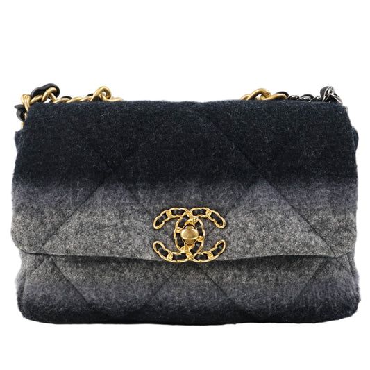 Chanel 19 Wool Ombre Grey
