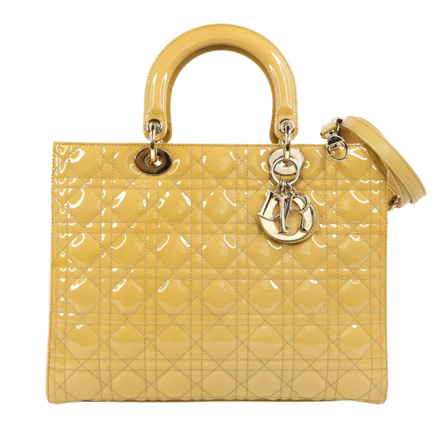 Christian Dior Lady Large Beige Patent SHW