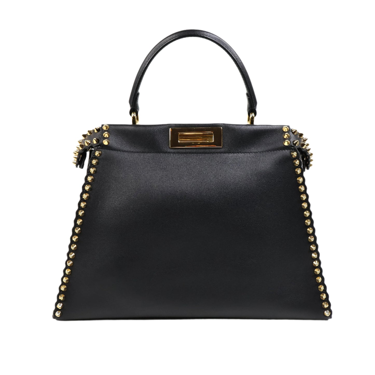 Fendi Peekaboo Medium Black Stud Gold