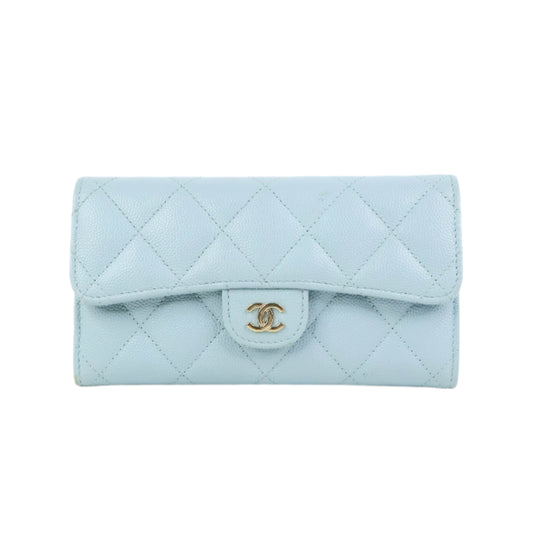 Chanel Classic Medium Wallet Light Blue