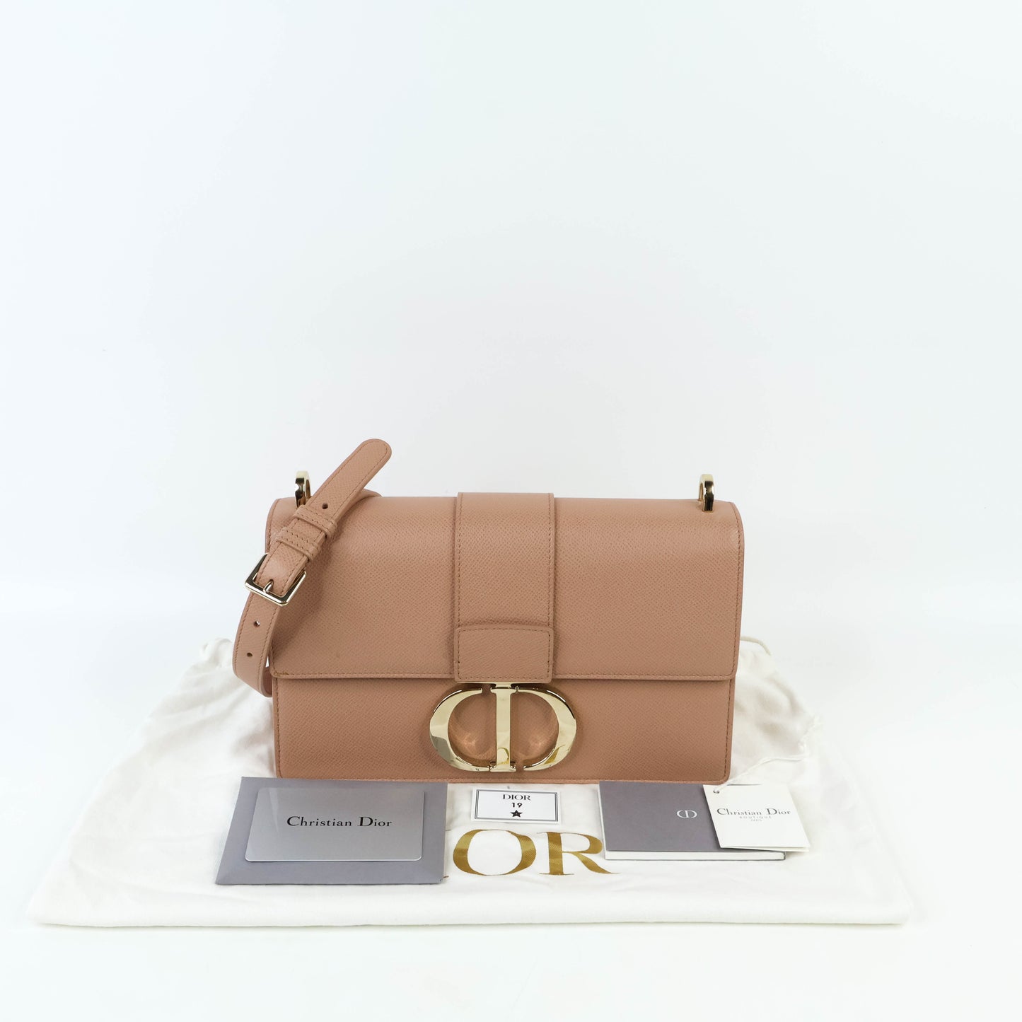 Christian Dior 30 Montaigne Flap Bag Medium Latte