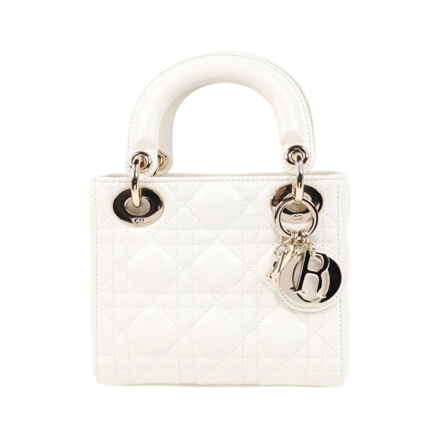 Dior Mini Lady Dior Bag White Cannage Lambskin