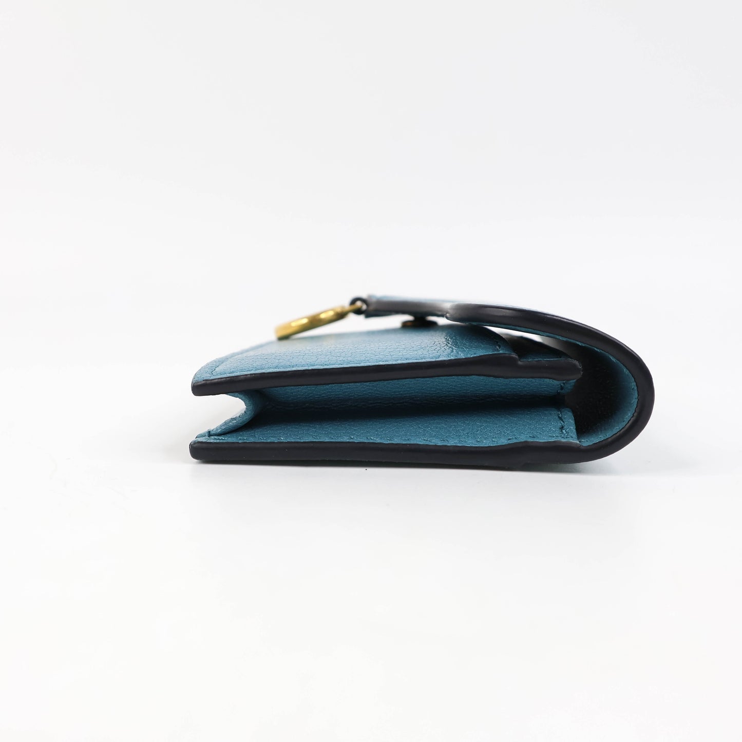 Christian Dior Saddle Card Holder Blue