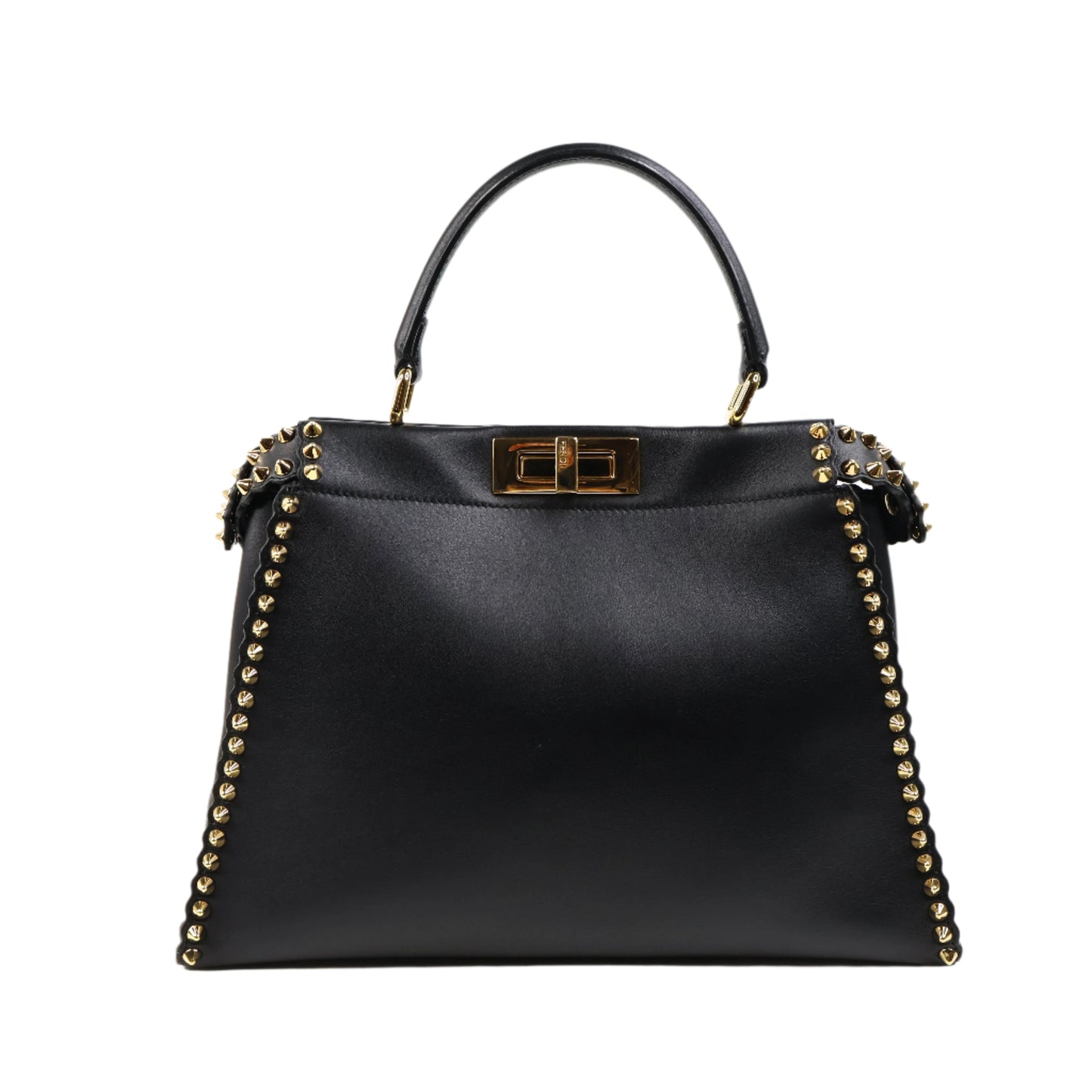 Fendi Peekaboo Medium Black Stud Gold