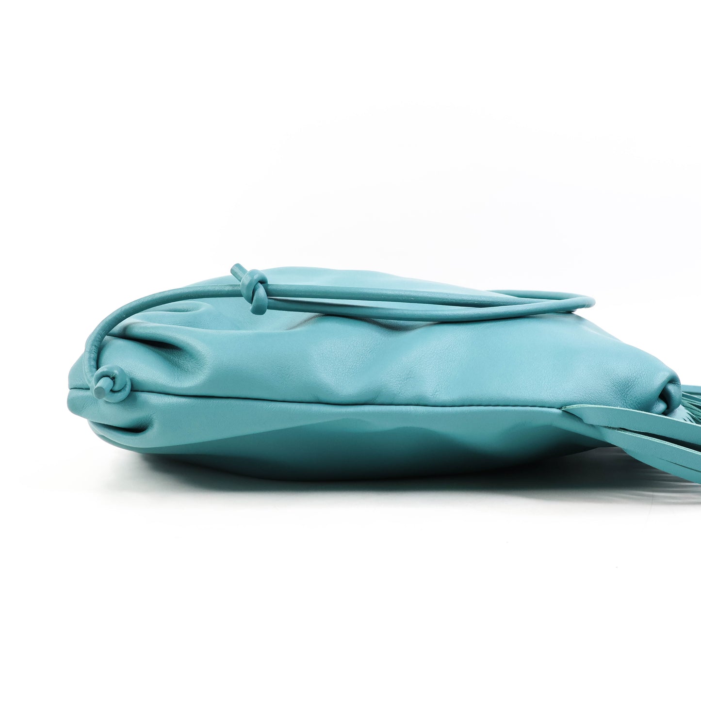 Bottega Veneta Fringe Pouch Linoleum Blue