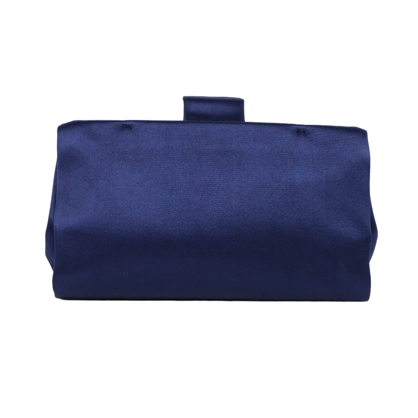 Roger Vivier Clutch Flower Crystal Satin Navy