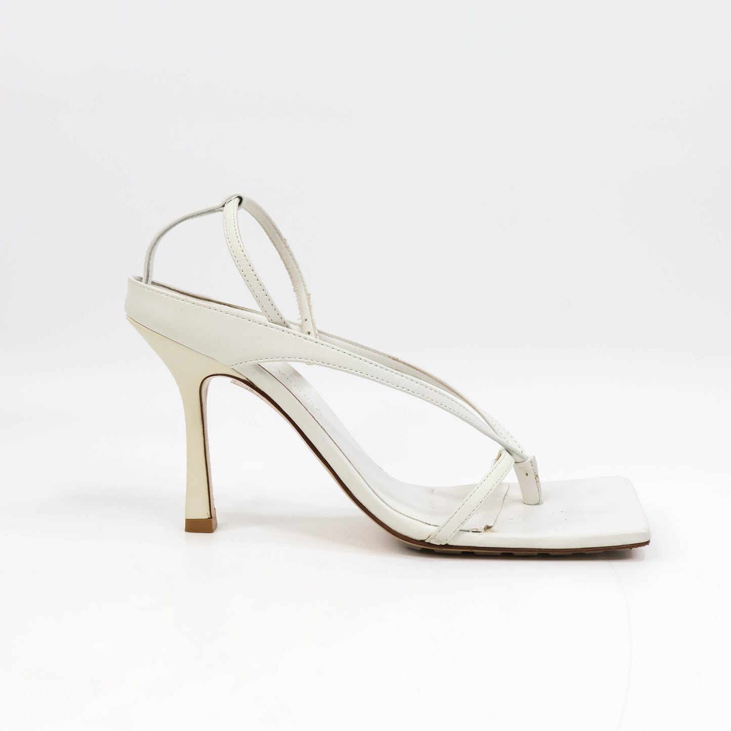 Bottega Sandals Heels Strap White 37.5
