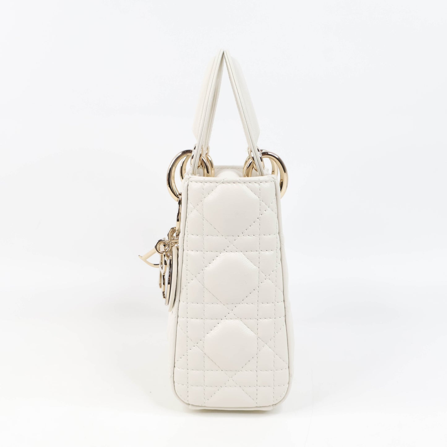 Dior Mini Lady Dior Bag White Cannage Lambskin