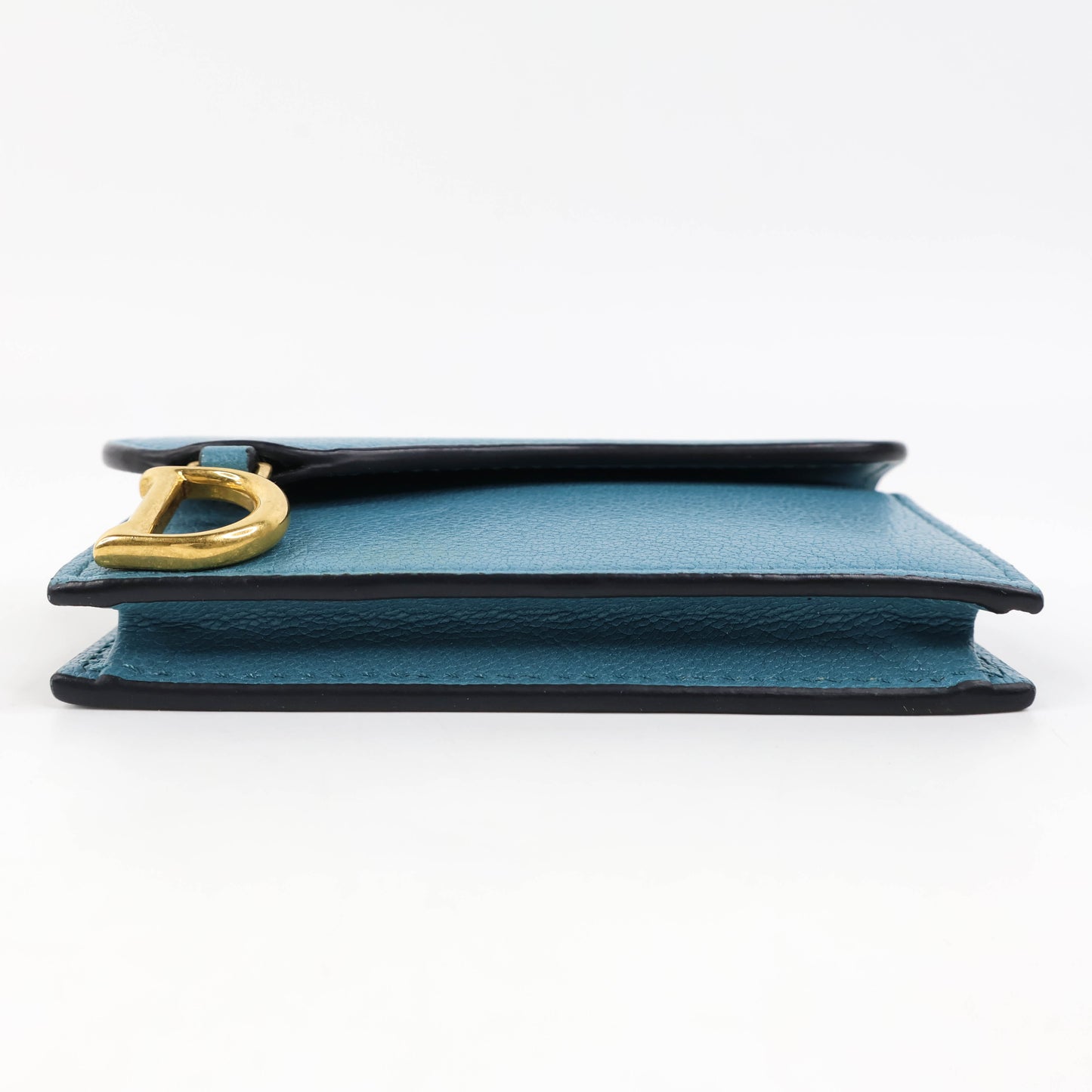 Christian Dior Saddle Card Holder Blue