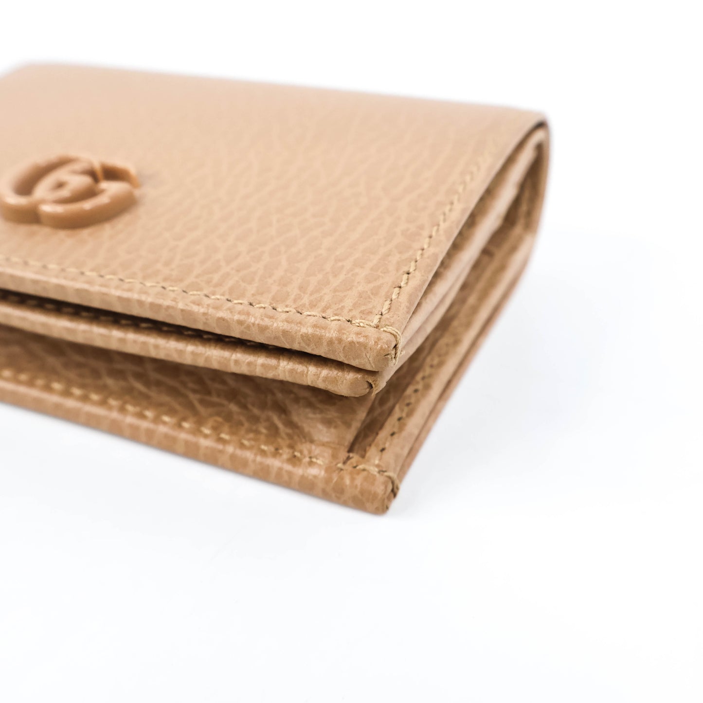 Gucci Marmont Compact Wallet Beige