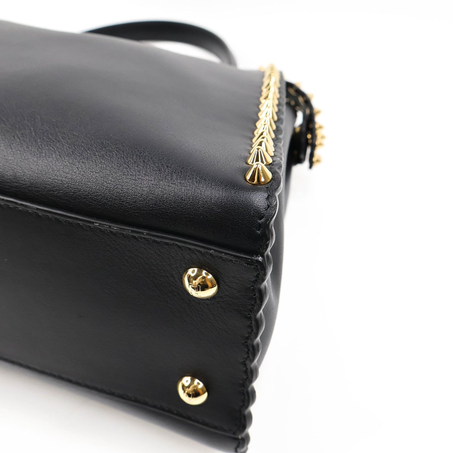 Fendi Peekaboo Medium Black Stud Gold
