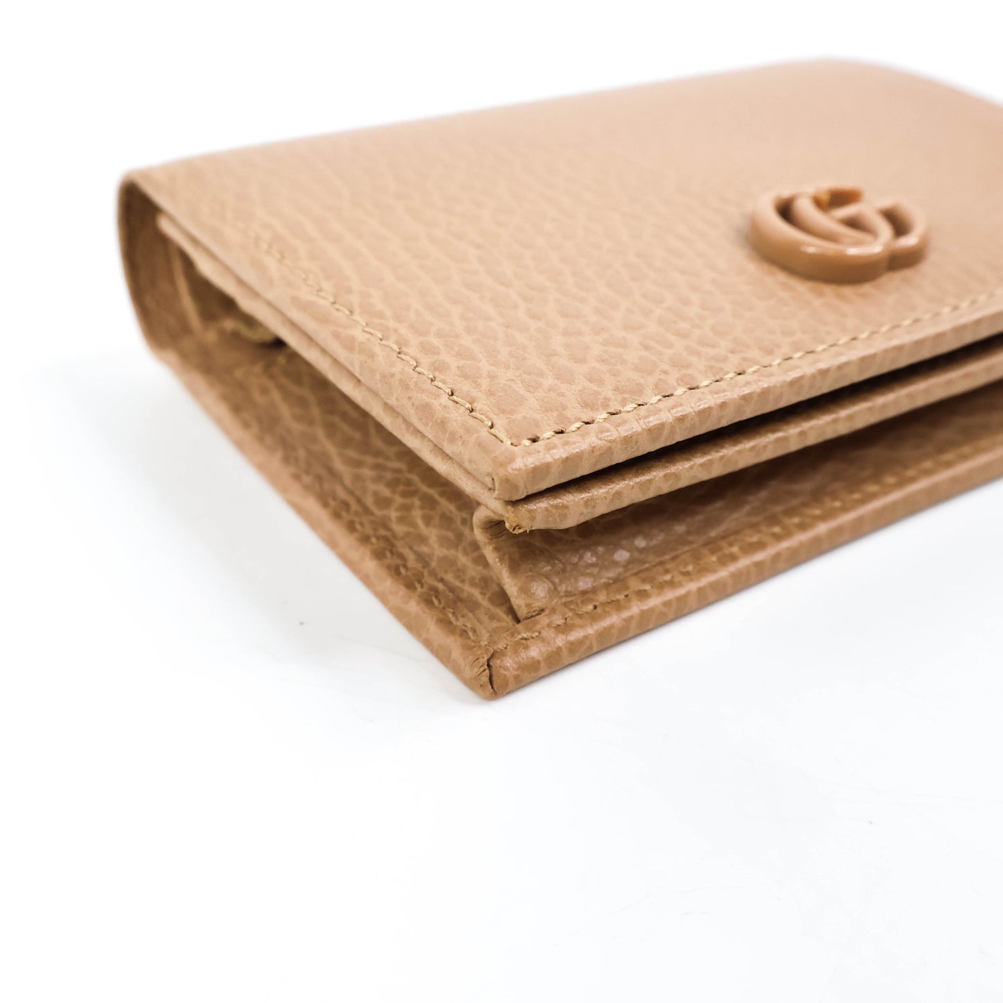 Gucci Marmont Compact Wallet Beige