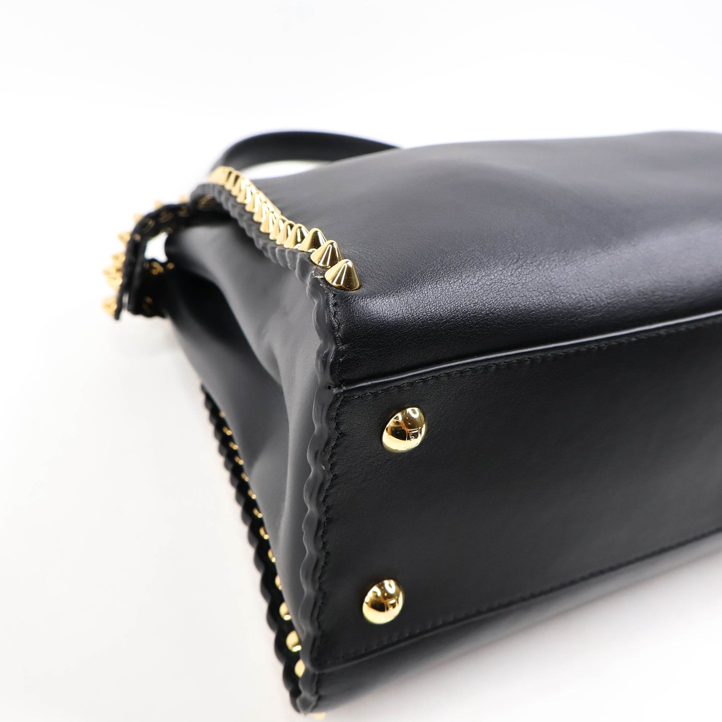 Fendi Peekaboo Medium Black Stud Gold